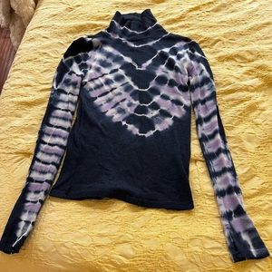 NWOT We The Free Tie Dye Long Sleeve Top Turtleneck